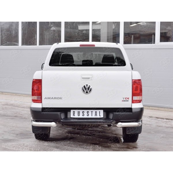 Защита заднего бампера VOLKSWAGEN AMAROK 2016-  уголки D76 секции-D42 секции