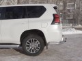 Защита заднего бампера Toyota Land Cruiser Prado 150 с 2017 (уголки двойные)