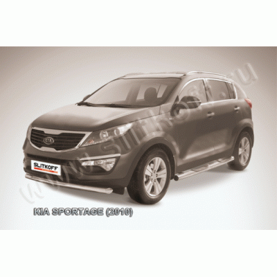 Защита переднего бампера Kia Sportage 2010-2015 (одинарная 2)