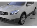 Пороги алюминиевые Nissan Qashqai 2006-2014 (Emerald Silver)