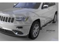 Пороги алюминиевые Jeep Grand Cherokee с 2011 (Emerald Silver)