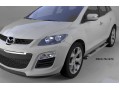 Пороги алюминиевые Mazda CX-7 2006-2012 (Emerald Silver)