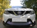 Защита радиатора Nissan Qashqai с 2014 с парктроником (Chrome)