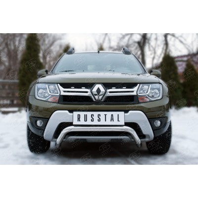 Защита переднего бампера Renault Duster с 2015 (Волна, вариант 2)