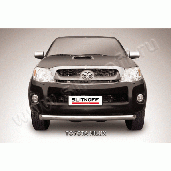 Защита переднего бампера d76 радиусная Toyota HILUX (2011) рестайлинг