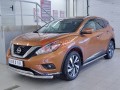 Защита переднего бампера Nissan Murano с 2016 (двойная) секция 63мм дуга 75х42мм