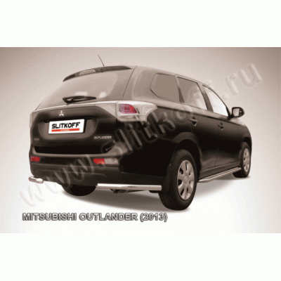 Защита заднего бампера Mitsubishi Outlander 2012-2015 (уголки)