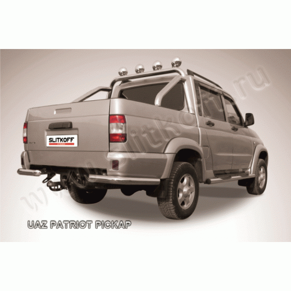 Защита заднего бампера UAZ Patriot Pickup 2005-2014 (Уголки)