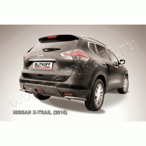 Защита заднего бампера Nissan X-Trail с 2014 (Уголки)