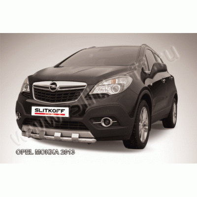 Защита переднего бампера с декоративными элементами Opel Mokka с 2012