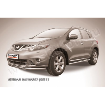 Защита переднего бампера Nissan Murano с 2010 (Двойная 1)