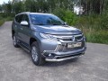 Защита переднего бампера Mitsubishi Pajero Sport с 2015 с ДХО 76,1 мм