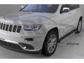 Пороги алюминиевые Jeep Grand Cherokee с 2011 (Emerald Black)