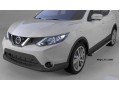 Пороги алюминиевые Nissan Qashqai с 2014 (Emerald Black)