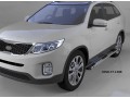 Пороги алюминиевые Kia Sorento 2012-2015 (Emerald Black)