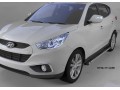 Пороги алюминиевые Hyundai ix35 2010-2015 (Emerald Black)