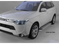 Пороги алюминиевые Opal Mitsubishi Outlander 2012-2015