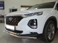 Защита переднего бампера Hyundai Santa Fe c 2018 двойная