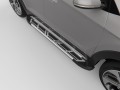 Пороги алюминиевые (Corund Silver) Volkswagen T6 корткая база 206 см
