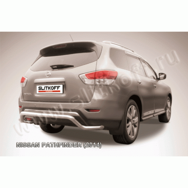 Защита заднего бампера Nissan Pathfinder с 2014 (Волна)