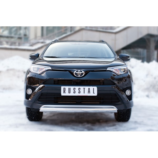 Защита переднего бампера Toyota RAV4 с 2015 (одинарная, вариант 2)