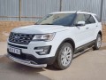 Защита переднего бампера FORD EXPLORER 2016-   D76 секции-D42 дуга