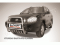 Защита переднего бампера с защитой картера Hyundai Santa Fe 2000-2006 (Высокая)