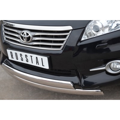 Защита переднего бампера Toyota RAV4 2010-2012 (Двойная 4)