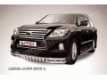 Защита переднего бампера с профильной защитой картера Lexus LX570 2012-2014