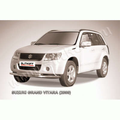 Защита переднего бампера Suzuki Grand Vitara 2008-2012 (Двойная)