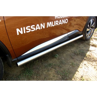 Защита порогов d76 труба Nissan MURANO с 2016