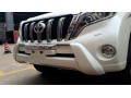 Накладка на передний бампер Toyota Land Cruiser Prado 150 с 2013 белая