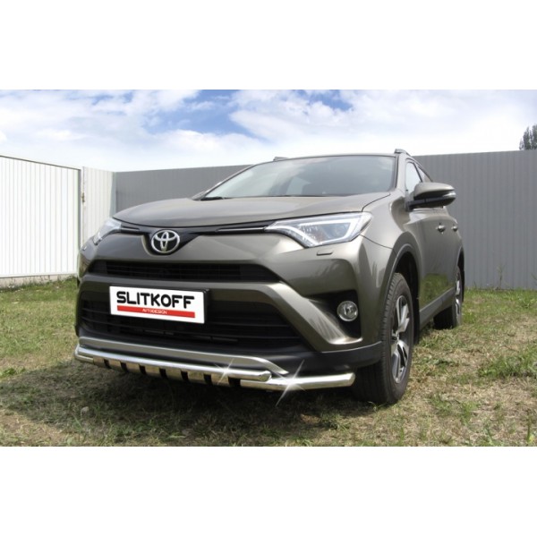 Защита переднего бампера Toyota RAV4 с 2015 (Shark)