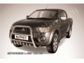 Защита переднего бампера с защитой картера Mitsubishi L200 2006-2014 (Высокая)