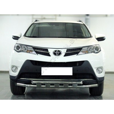 Дуга передняя d-53+53 с накладками Toyota Rav-4 2013-