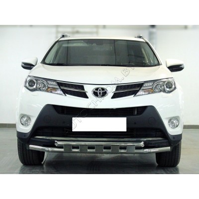 Дуга передняя d-53+53 с накладками Toyota Rav-4 2013-