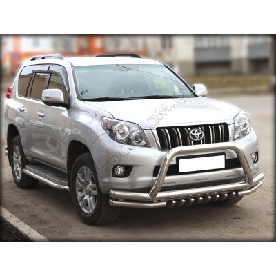 Дуга передняя d-76+60 с защитой картера с дугой Toyota Land Cruiser Prado 150 2009-2012