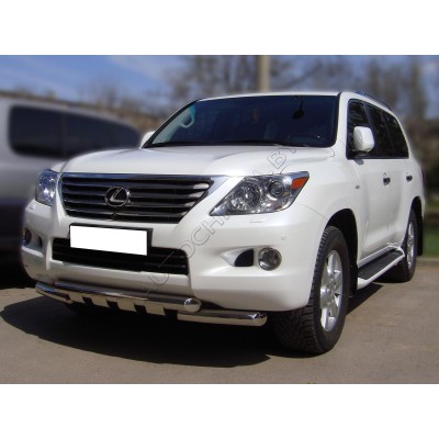 Дуга передняя d-76 с доп.накладками Lexus LX 570 2009-2012