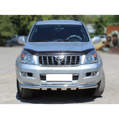 Дуга передняя d-76 с доп.накладками  Toyota Land Cruiser Prado 120 2003-2009