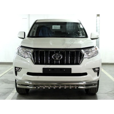 Дуга передняя d 76+60 с защитой картера Toyota Land Cruiser Prado 150 2017-