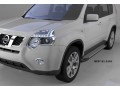 Пороги алюминиевые Nissan X-Trail 2007-2014 (Sapphire Silver)