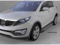 Пороги алюминиевые Kia Sportage 2010-2015 (Sapphire Silver)