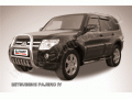 Защита переднего бампера с защитой картера Mitsubishi Pajero 2006-2011 (Высокая)