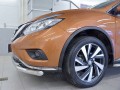 Защита переднего бампера Nissan Murano с 2016 (двойная) секция 63мм дуга 42мм