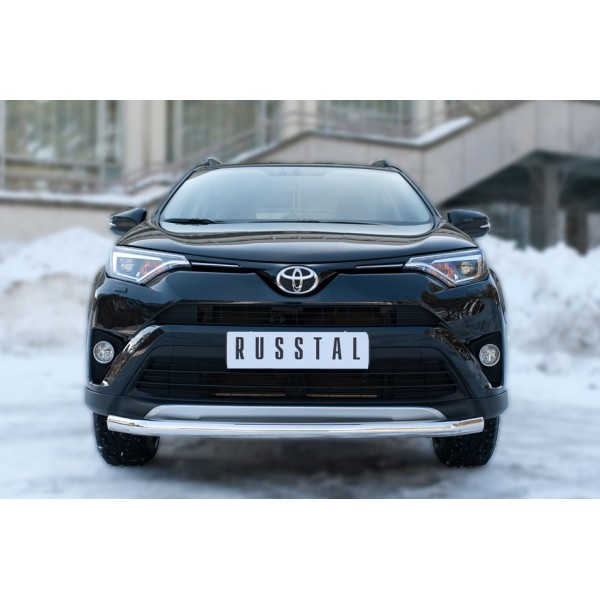 Защита переднего бампера Toyota RAV4 с 2015 (одинарная, вариант 1)