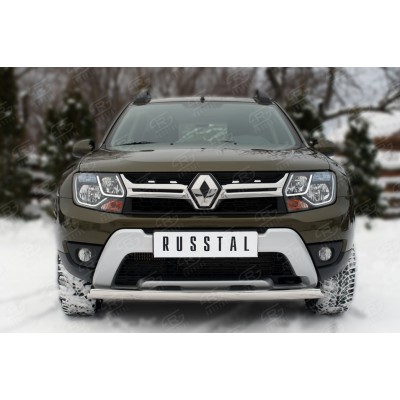 Защита переднего бампера Renault Duster с 2015 (одинарная)