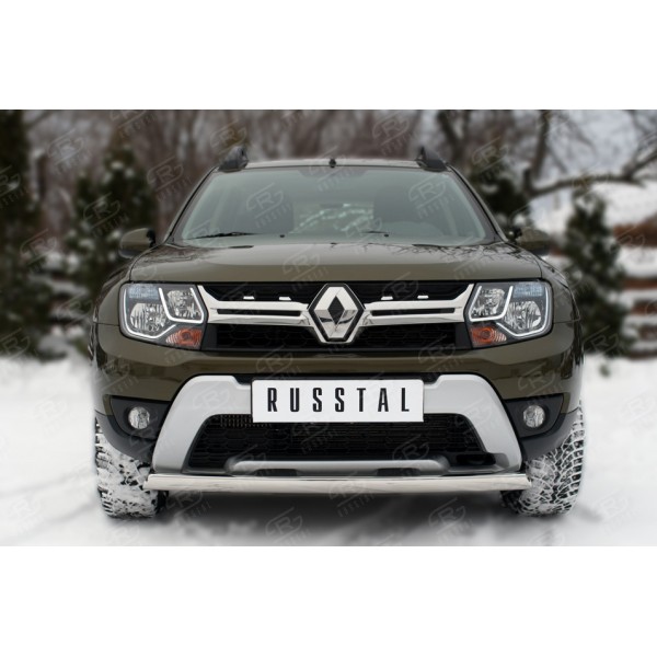 Защита переднего бампера Renault Duster с 2015 (одинарная)