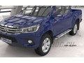 Пороги алюминиевые Brillant Toyota Hilux с 2015 (Серебристые)