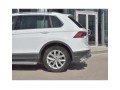 Защита заднего бампера Volkswagen Tiguan с 2017 двойная+уголки (кроме OFF ROAD)