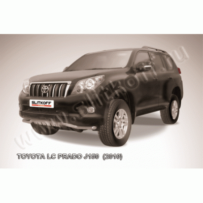 Защита переднего бампера с защитой картера Toyota Land Cruiser Prado 150 2009-2013 (Волна)